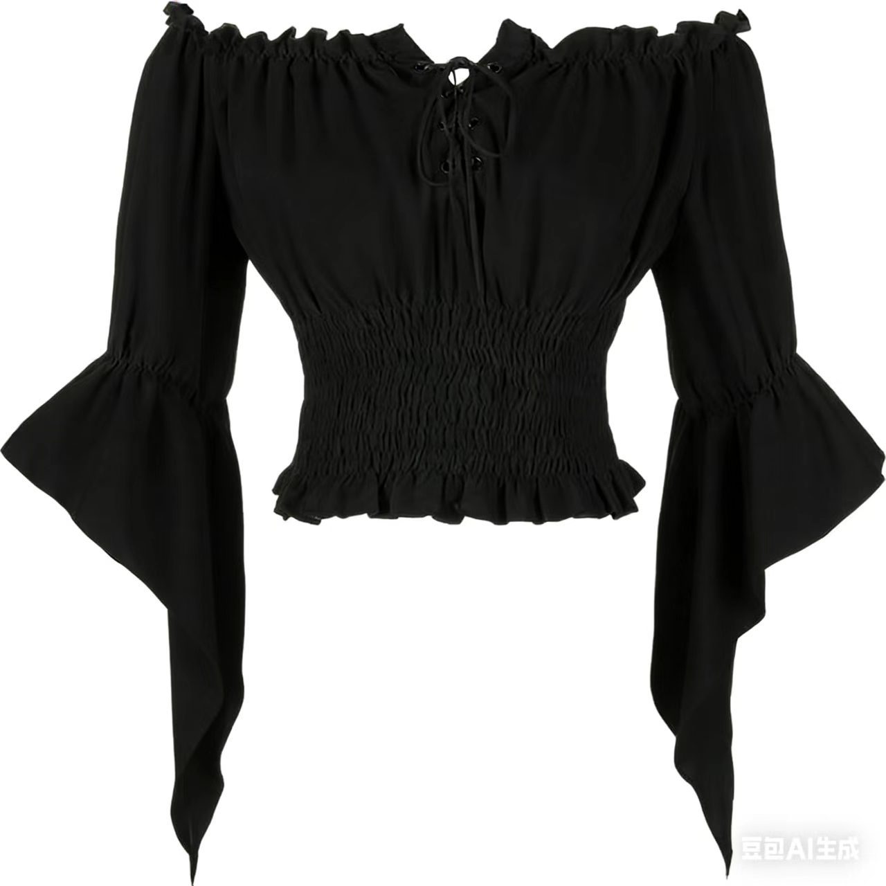 Blouse Off Shoulder - Renaissance Mittelalterliche Aristokratische Kleidung Damen Vintage