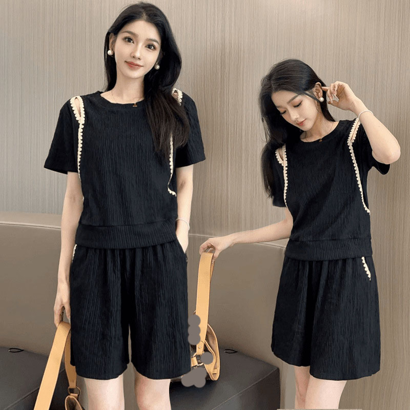Blouse Off Shoulder - Koreanische Mode Off Schulter T-Shirts Zwei-Stück
