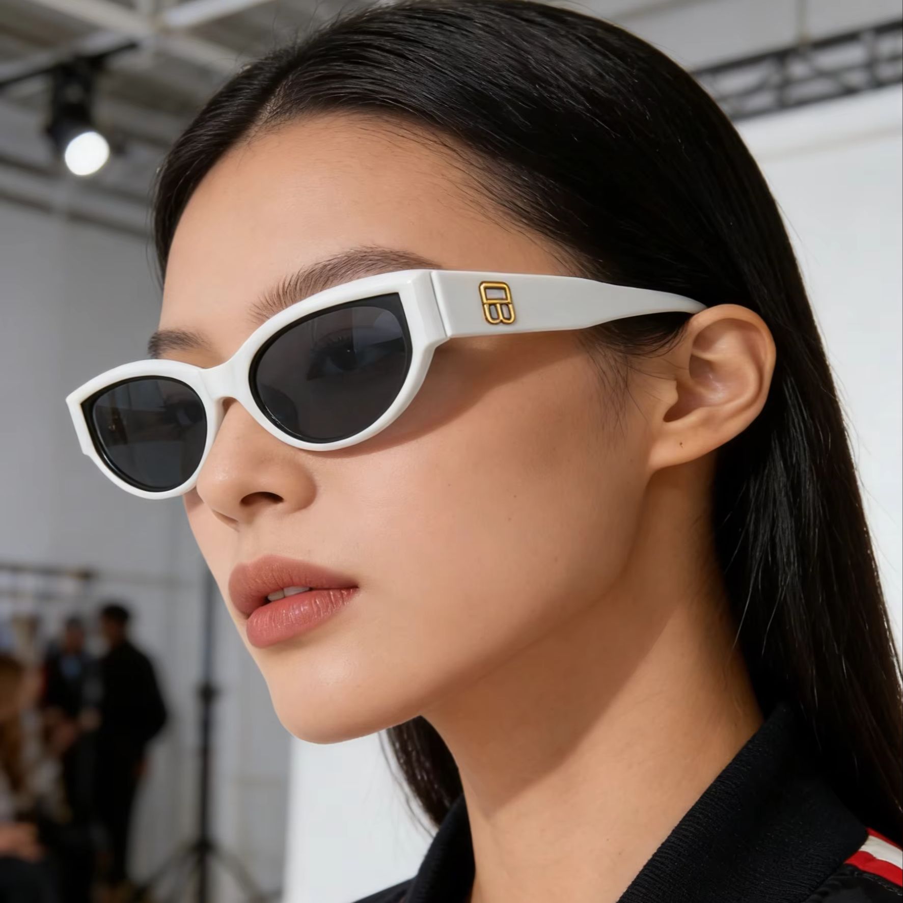 Sunglasses Cat Eye - Damen Retro Cat-Eye-Sonnenbrille, kleine ovale Sonnenbrille,