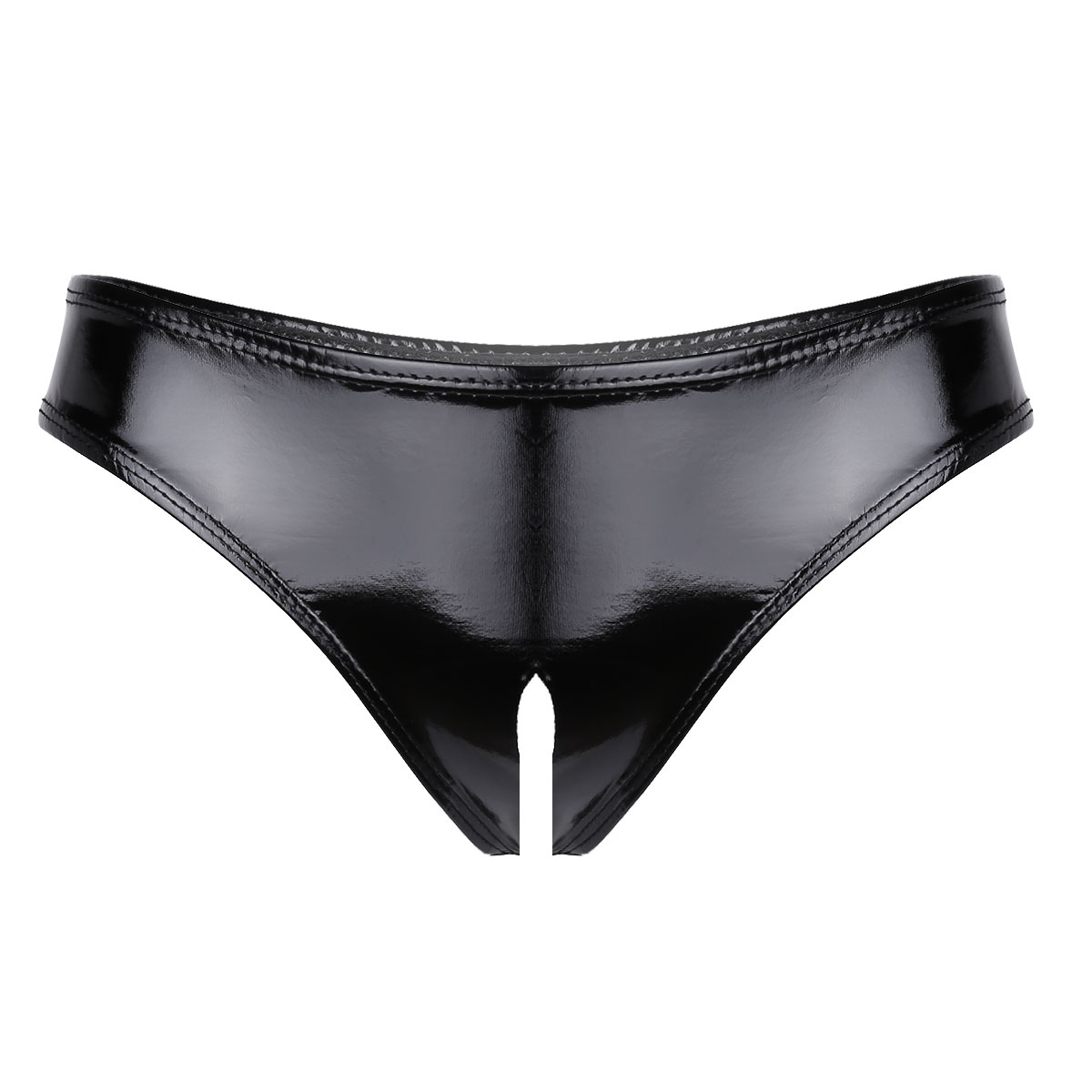 Frauen Patent Leder Dessous Se – Bralette Triangle Set Bewertung und Preis