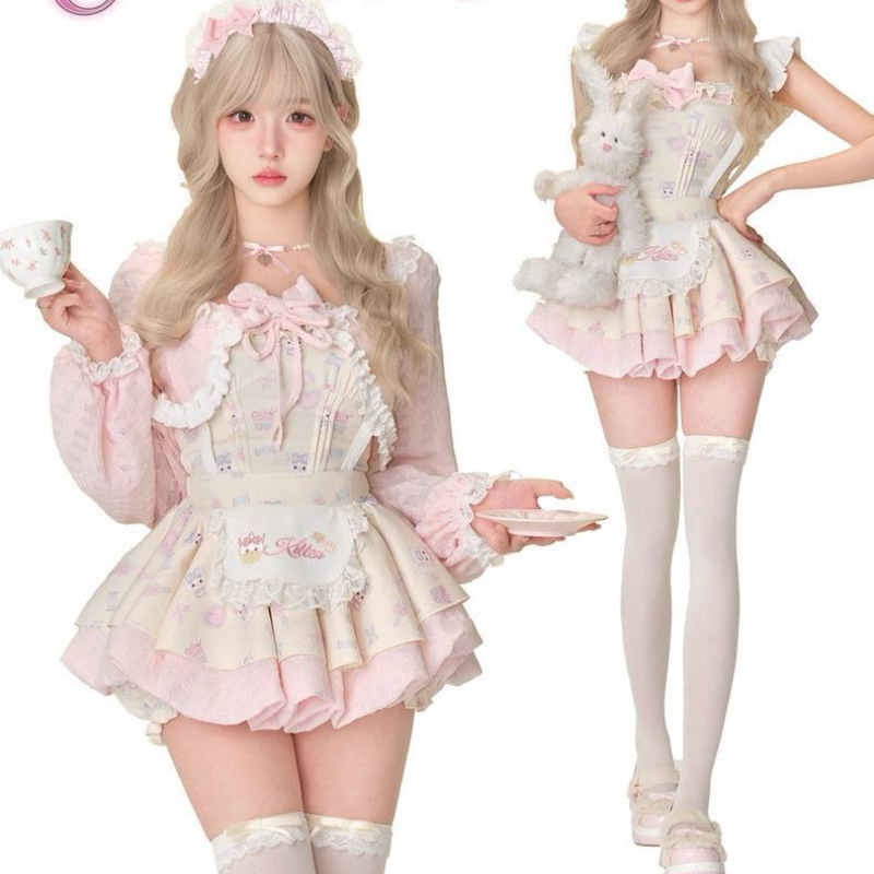 Japanisches süßes 3-teiliges S – Crop Top Crochet Bewertung und Preis