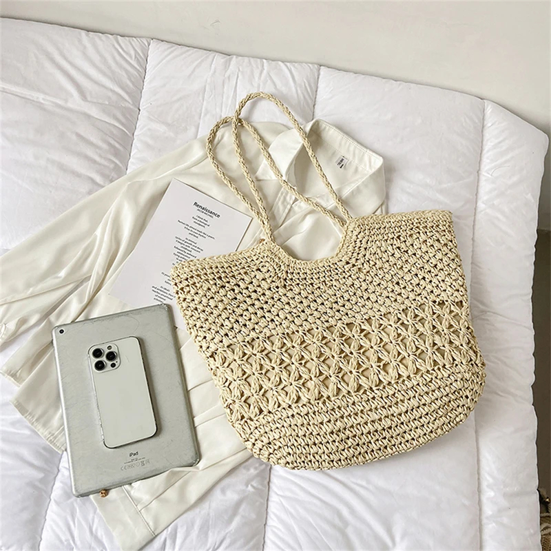 Lässige Strohgeflecht-Taschen  – Crochet Bag Raffia Bewertung und Preis