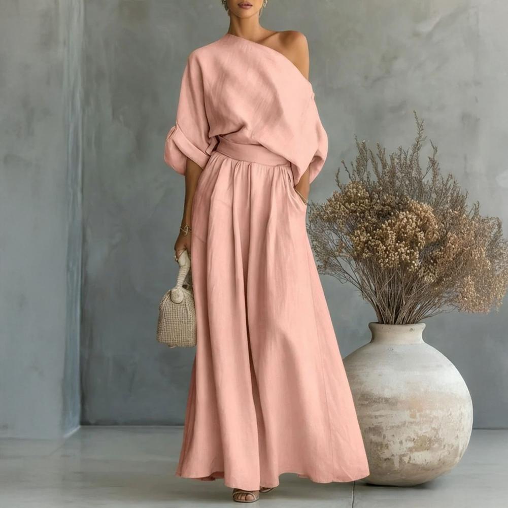 Damen-Blusen-Hosen-Set, elegan – Blouse Off Shoulder Bewertung und Preis