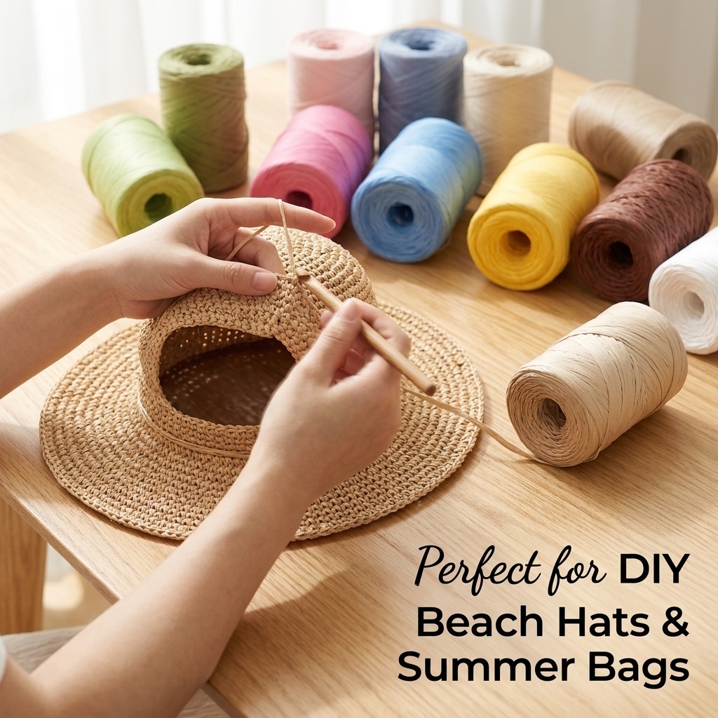 150m DIY Naturpapier-Raffiagar – Crochet Bag Raffia Bewertung und Preis